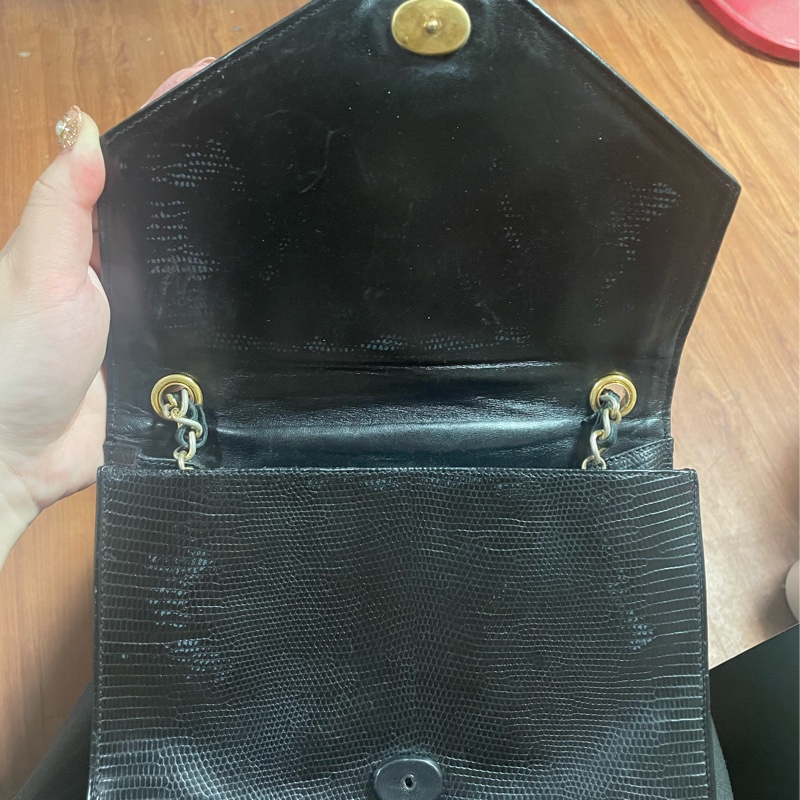 Chanel Vintage 蜥蜴皮Logo信封包 香奈兒-31