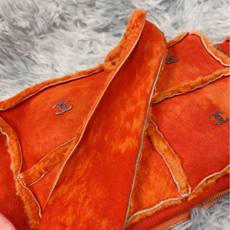 Chanel vintage麂皮羔羊四宫格肩背包 斜背包 香奈兒-21