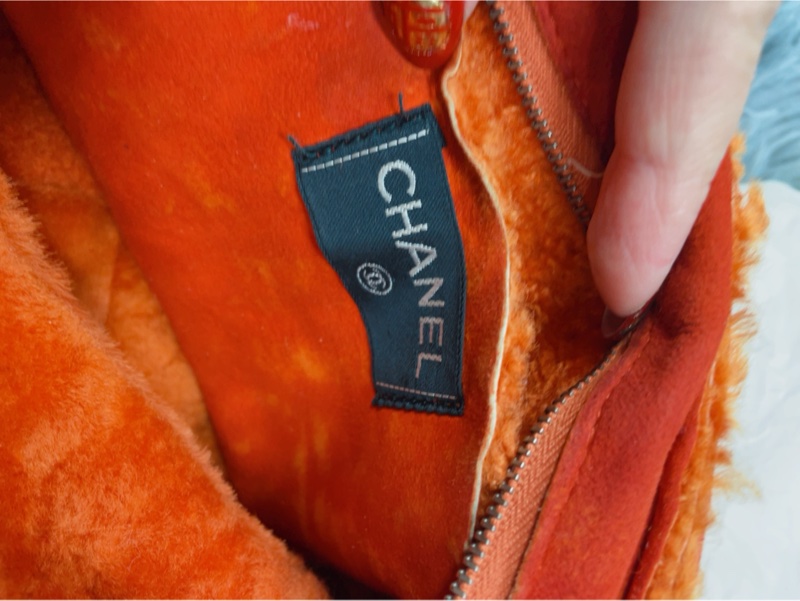 Chanel vintage麂皮羔羊四宫格肩背包 斜背包 香奈兒-24