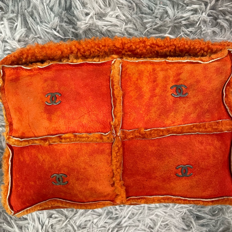 Chanel vintage麂皮羔羊四宫格肩背包 斜背包 香奈兒-28