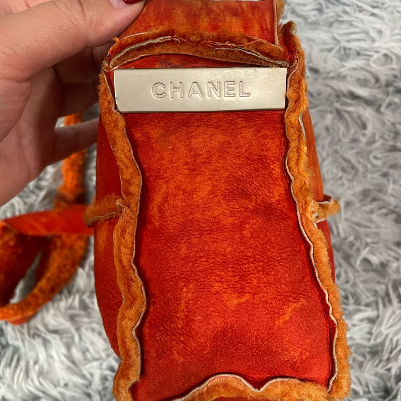 Chanel vintage麂皮羔羊四宫格肩背包 斜背包 香奈兒-32