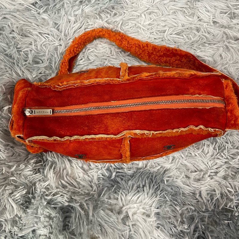 Chanel vintage麂皮羔羊四宫格肩背包 斜背包 香奈兒-35