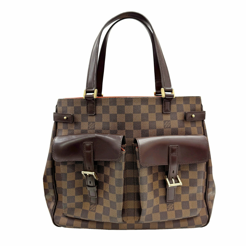 LOUIS VUITTON Louis Vuitton Uzes N51128 MB0094 Damier 手提包 手提包 Ebene 帆布 棕色 女款-0