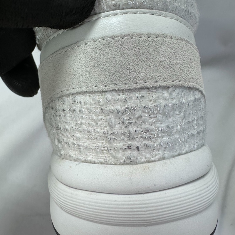 Chanel時尚奶灰編織運動鞋全新-7