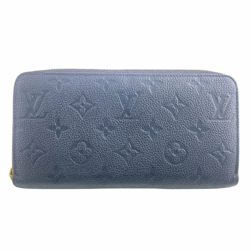LOUIS VUITTON 路易威登 皮夾 M69415 Clemence 圓形 Portefeuille Monogram Empreinte 長海軍藍-0