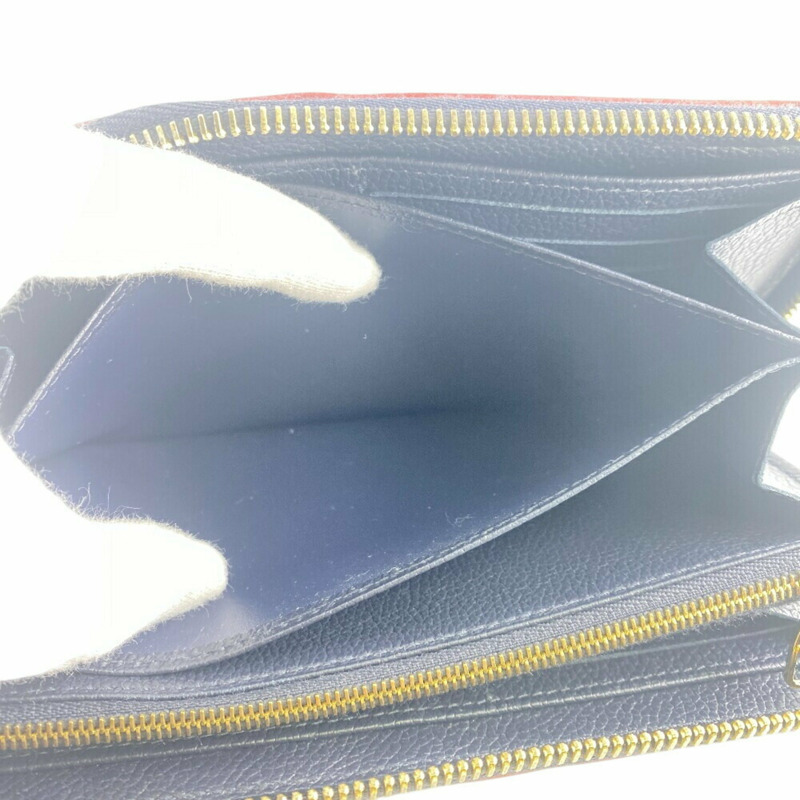 LOUIS VUITTON 路易威登 皮夾 M69415 Clemence 圓形 Portefeuille Monogram Empreinte 長海軍藍-9