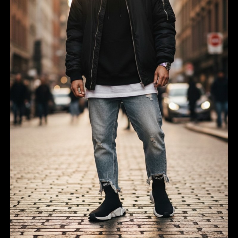 ㊣✨BALENCIAGA✨**尺寸:42**巴黎世家 黑色 印字 織帶 網布 襪套靴 靴子 短靴/二手鞋/二手精品/保證正品🌳二手樹屋🌳-32