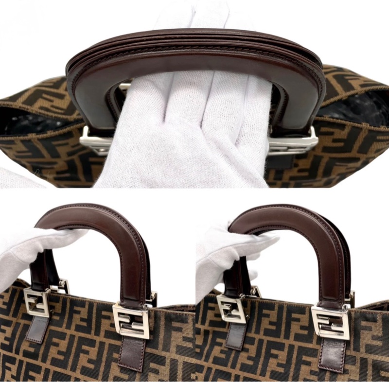 「JL精品代購」95新 FENDI 老花 手提 托特包-7
