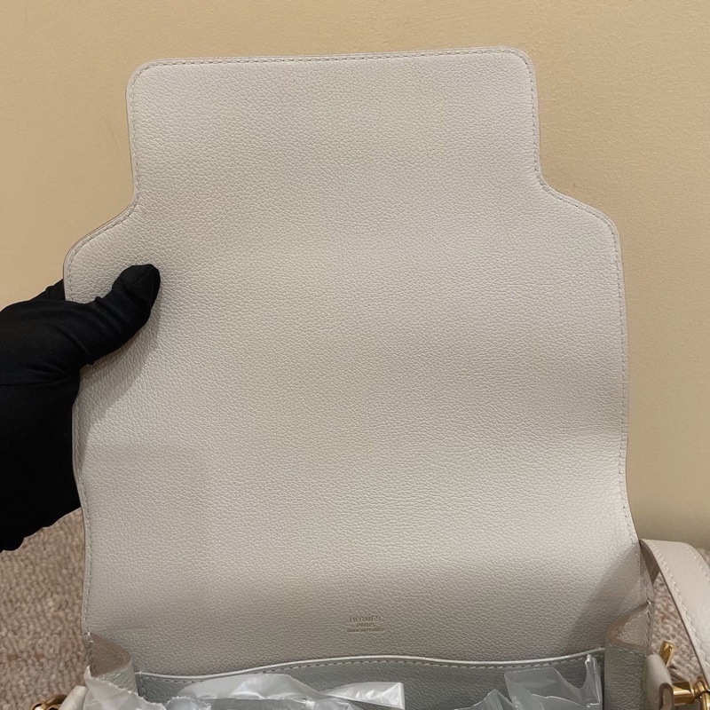 💓🎠 愛馬仕 Hermes roulis23豬鼻子 珍珠灰 金扣 實物超級美,附件如圖,現貨好價-10