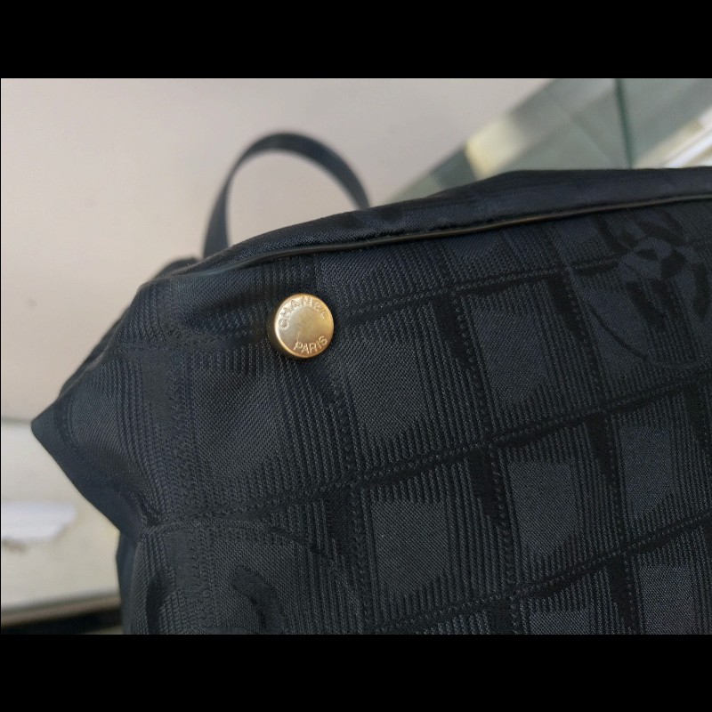 Chanel新旅行系列黑布tote-12