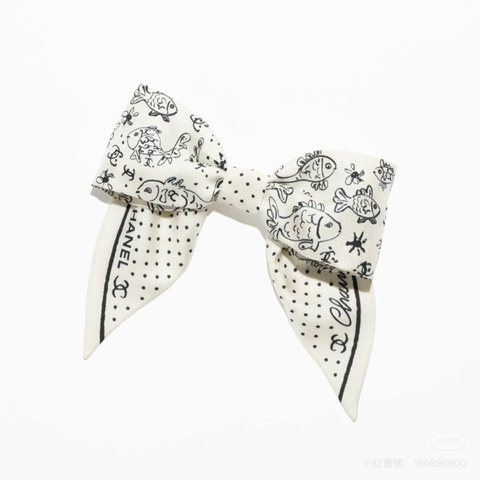 Chanel 25c 全新 🔥現貨 蝴蝶結 髮夾 黑白 (A01)