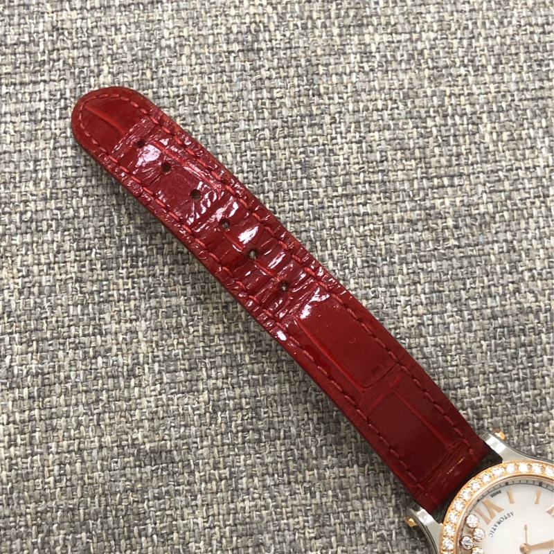 Chopard蕭邦 快樂鑽系列 玫瑰金間金機械手錶，30mm錶盤，外圈一圈原鑲鑽，型號278573-6020 ，2019年購入-16