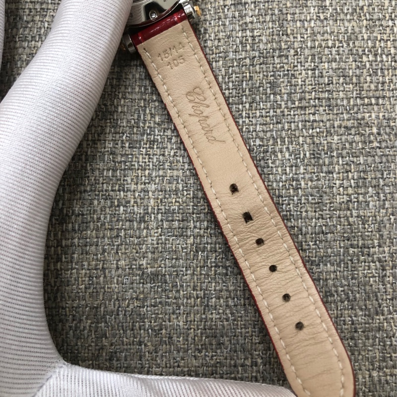 Chopard蕭邦 快樂鑽系列 玫瑰金間金機械手錶，30mm錶盤，外圈一圈原鑲鑽，型號278573-6020 ，2019年購入-18