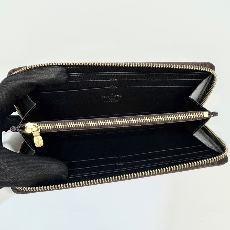LV雙色原花窄版Clemence拉鍊長夾M82336-7