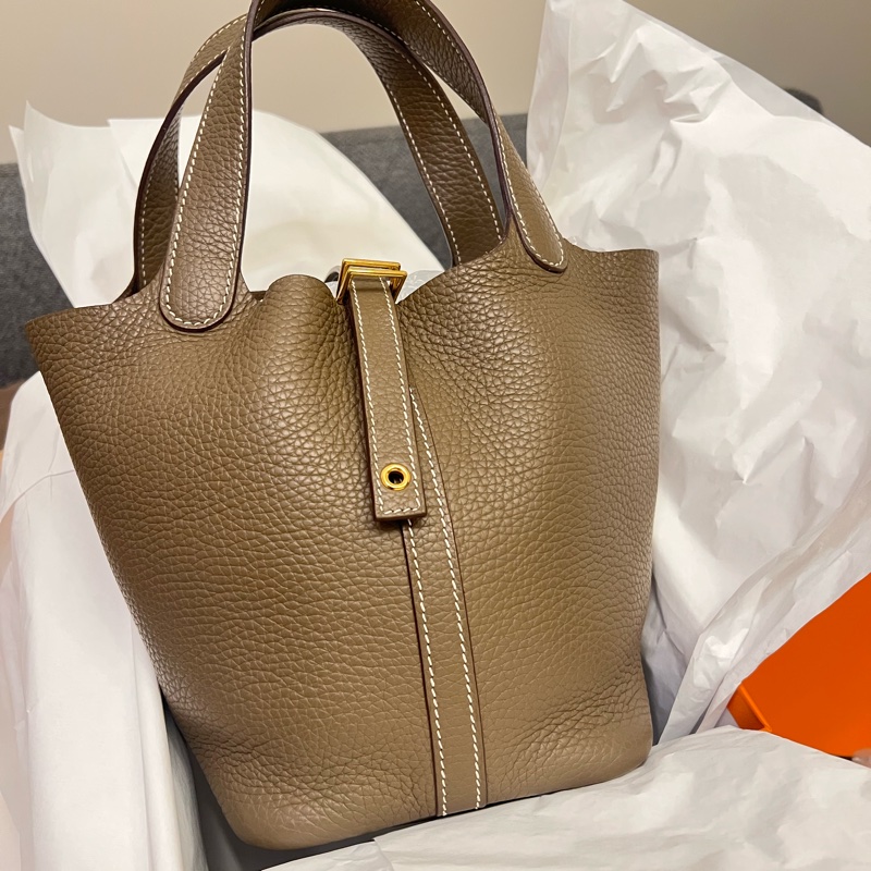 Hermes Picotin 18 大象灰金扣-2