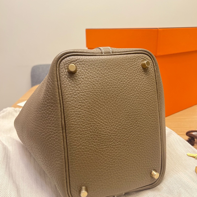 Hermes Picotin 18 大象灰金扣-3