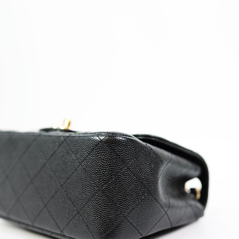 二手Chanel Mini Coco方胖子 荔枝牛 淡金釦-6