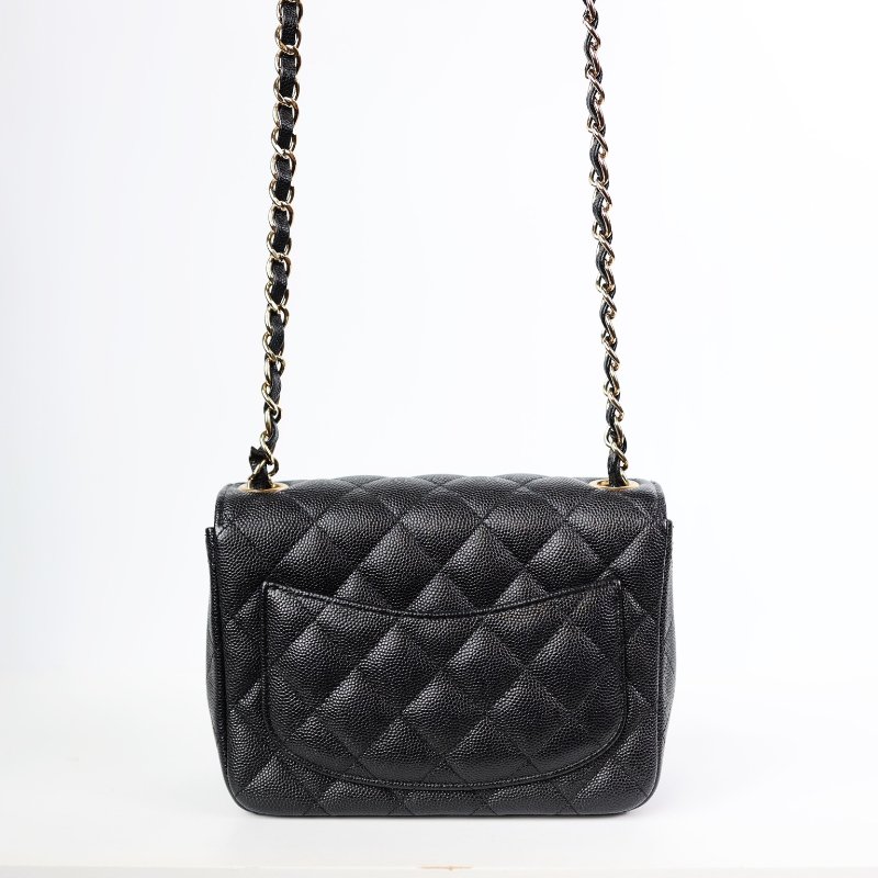 二手Chanel Mini Coco方胖子 荔枝牛 淡金釦-7