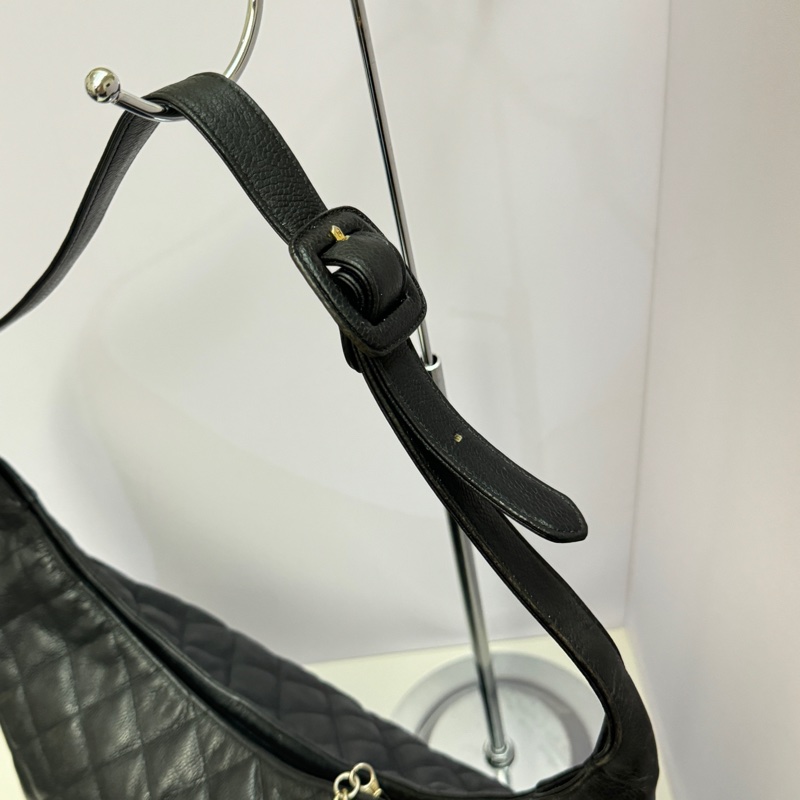 （極稀有 天菜荔枝牛皮😍） Chanel 香奈兒 荔枝牛皮 黑金Hobo 大包-7