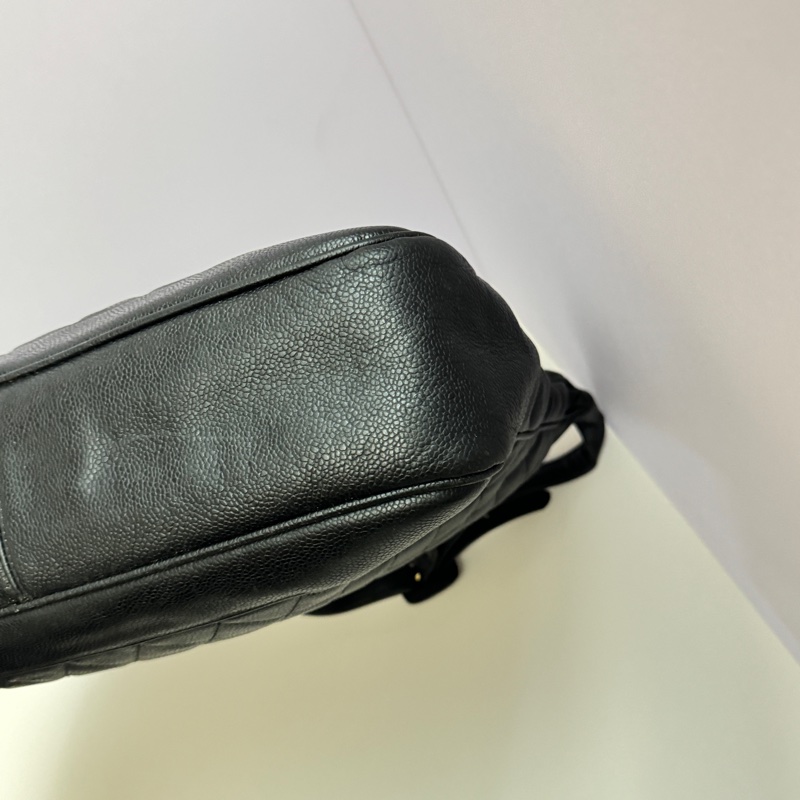 （極稀有 天菜荔枝牛皮😍） Chanel 香奈兒 荔枝牛皮 黑金Hobo 大包-14