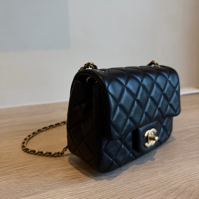 Chanel 金球方胖子 黑色 小方胖 可無卡分期 刷卡分期-1