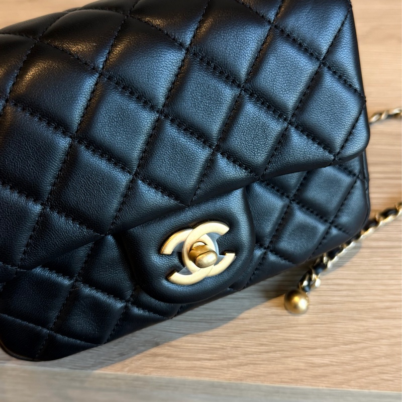 Chanel 金球方胖子 黑色 小方胖 可無卡分期 刷卡分期-2