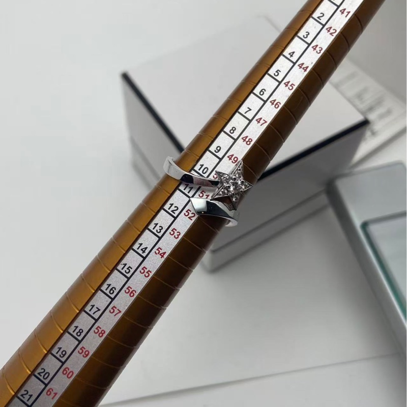 Chanel香奈兒彗星戒指52號鑲鑽戒指-10