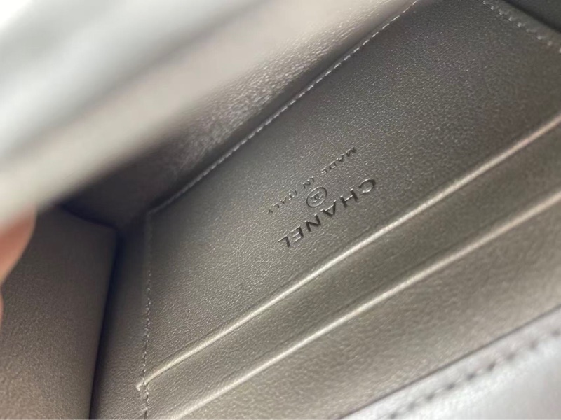 Chanel 23P 銀色手柄Kelly小廢包 中號 尺寸11*14.5*5.5cm 芯片款-16