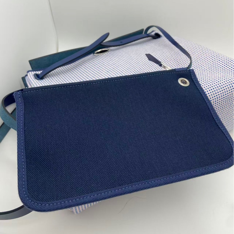 Hermes愛馬仕Herbag31藍拼白熊貓限量款Z刻-16