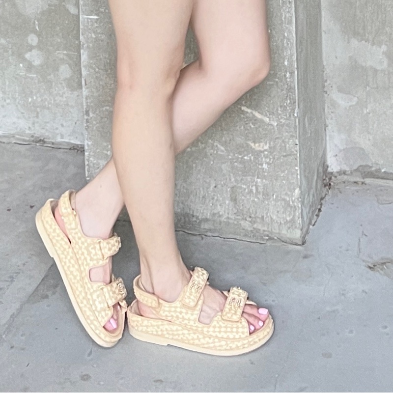 Chanel 草編涼鞋 夏天必備款-21