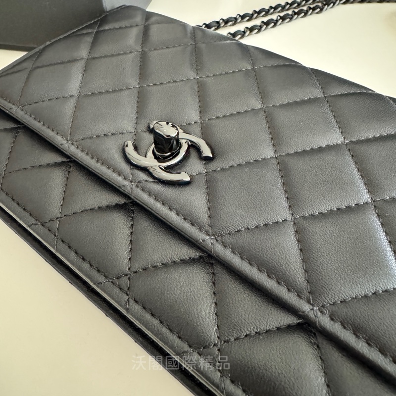 CHANEL trendy cc so black woc 鏈包-99新-1