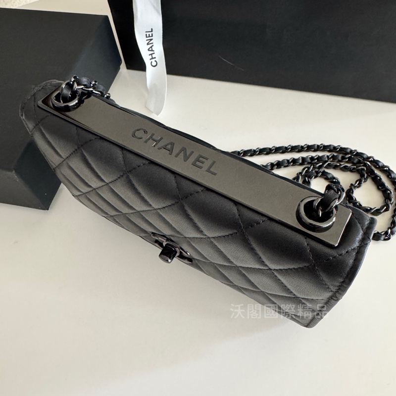 CHANEL trendy cc so black woc 鏈包-99新-2