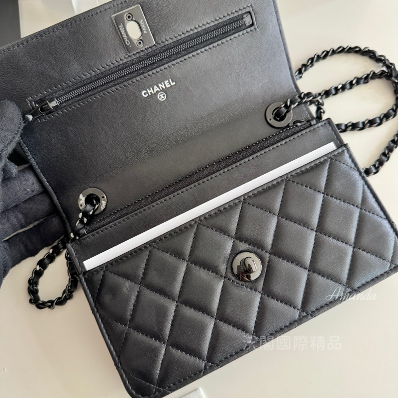 CHANEL trendy cc so black woc 鏈包-99新-4
