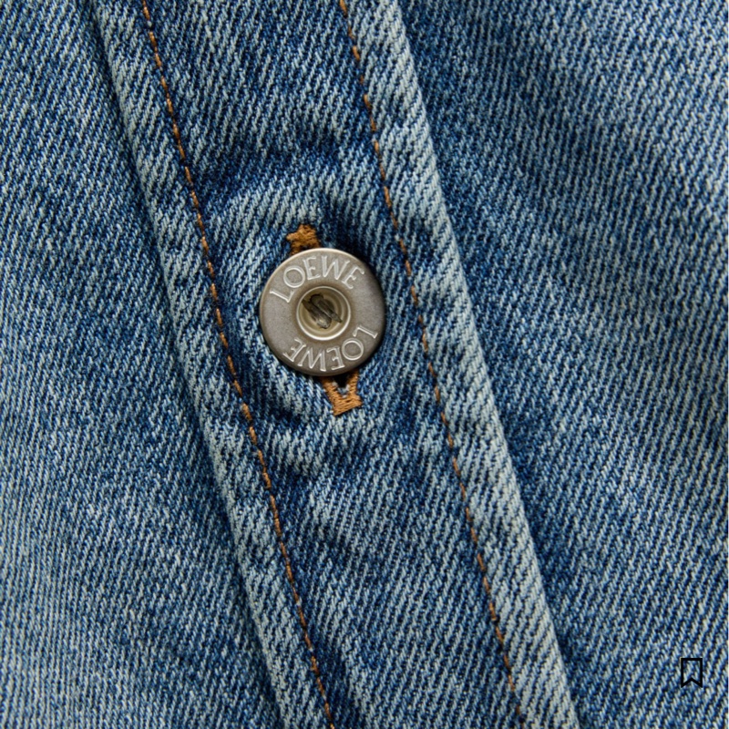 2025 《Loewe 》Anagram overshirt in denim刺繡牛仔外套(吊牌在)-2