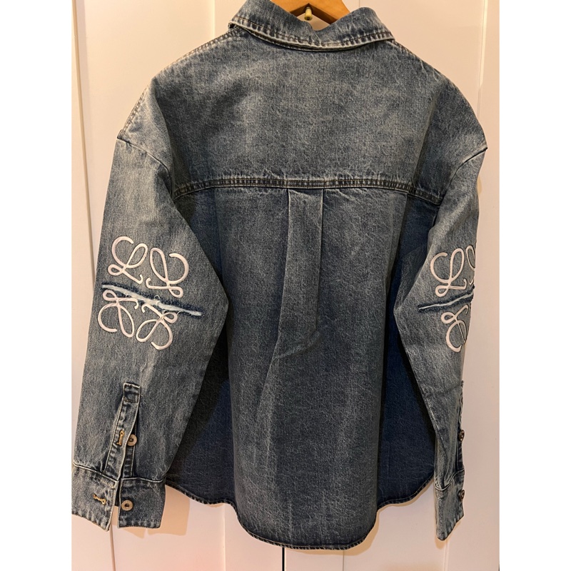 2025 《Loewe 》Anagram overshirt in denim刺繡牛仔外套(吊牌在)-20