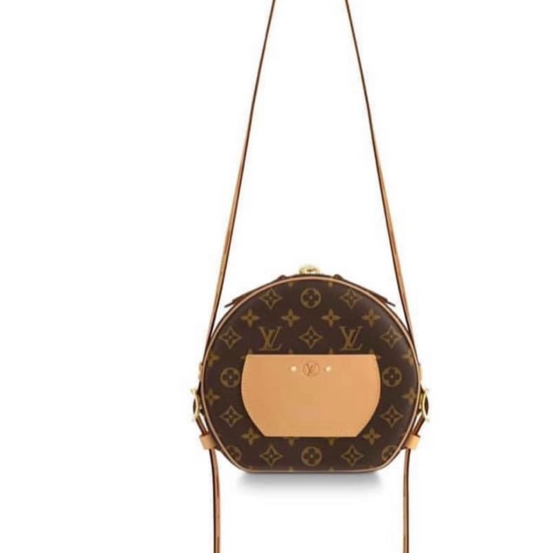 激甜分享近新✨ LV 老花圓餅包-BOÎTE CHAPEAU SOUPLE MM行李吊牌老花圓餅包-15