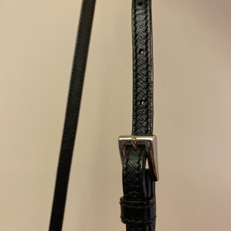 PRADA 斜背包 銀 小水桶包-15