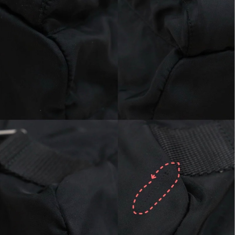 「JL精品代購」9新 Prada降落傘雙肩包 黑色尼龍材質超級耐磨防水 中號-4