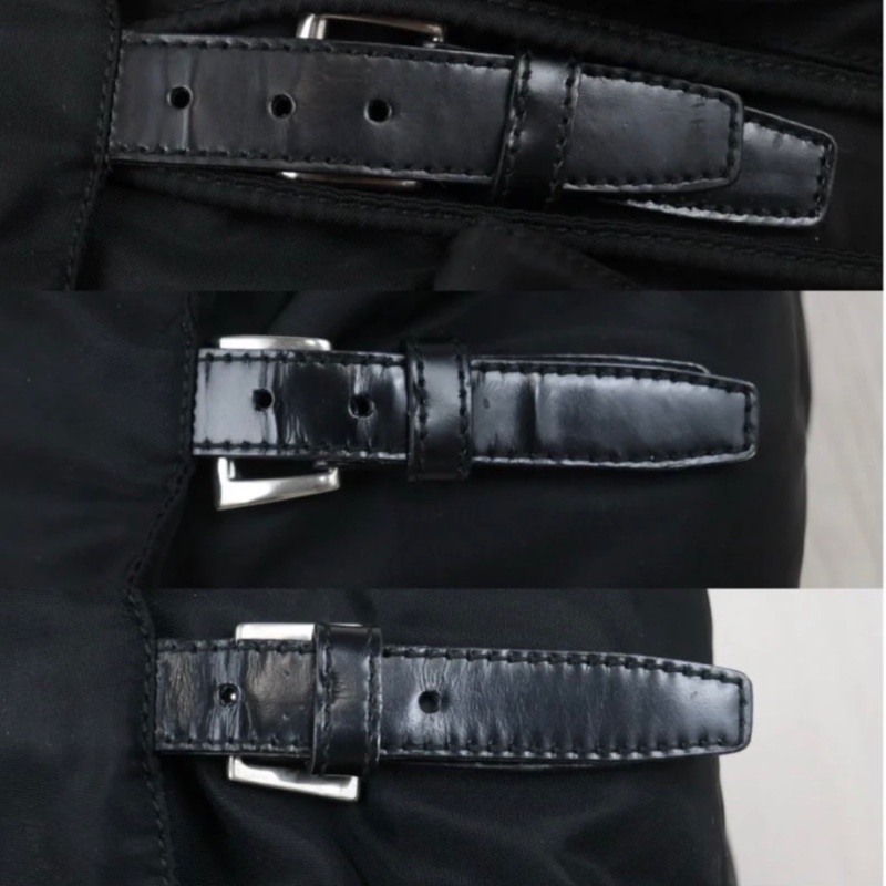 「JL精品代購」9新 Prada降落傘雙肩包 黑色尼龍材質超級耐磨防水 中號-11