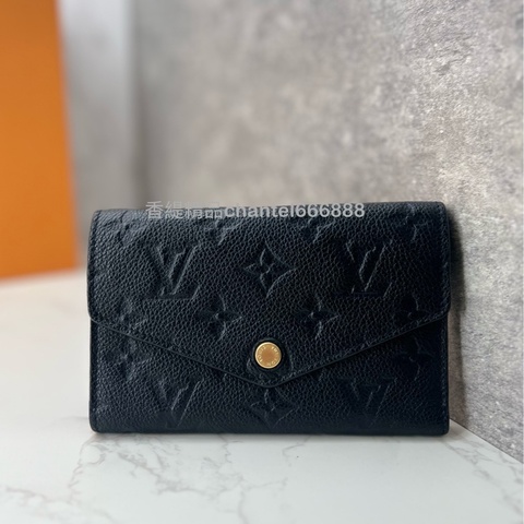 💗香緹國際精品💗 LV 黑壓紋短夾