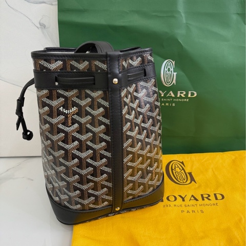 「M.Y精品」 Goyard 水桶包 PetitFlot 經典黑