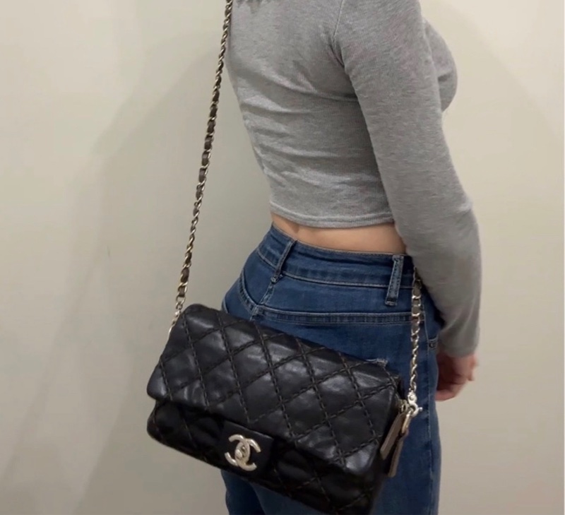 特價48h▪️Chanel 香奈兒 牛皮口蓋 CF 側背 老香 黑 包包-2