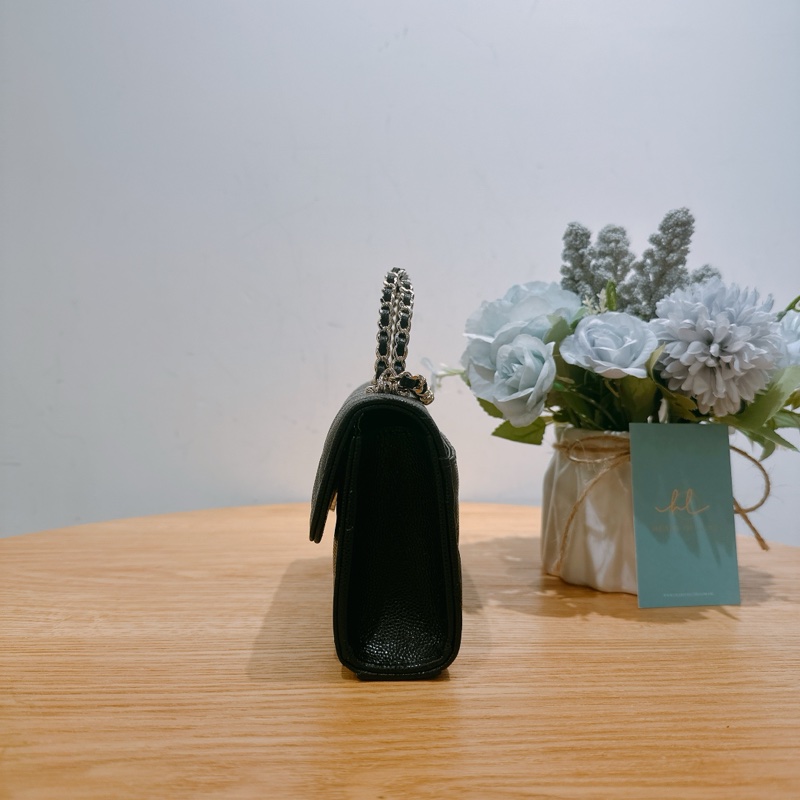 TW4167 Chanel 香奈兒手挽斜背鏈包AP3238 Phone Holder With Chain Caviar Black x GHW [New]-2