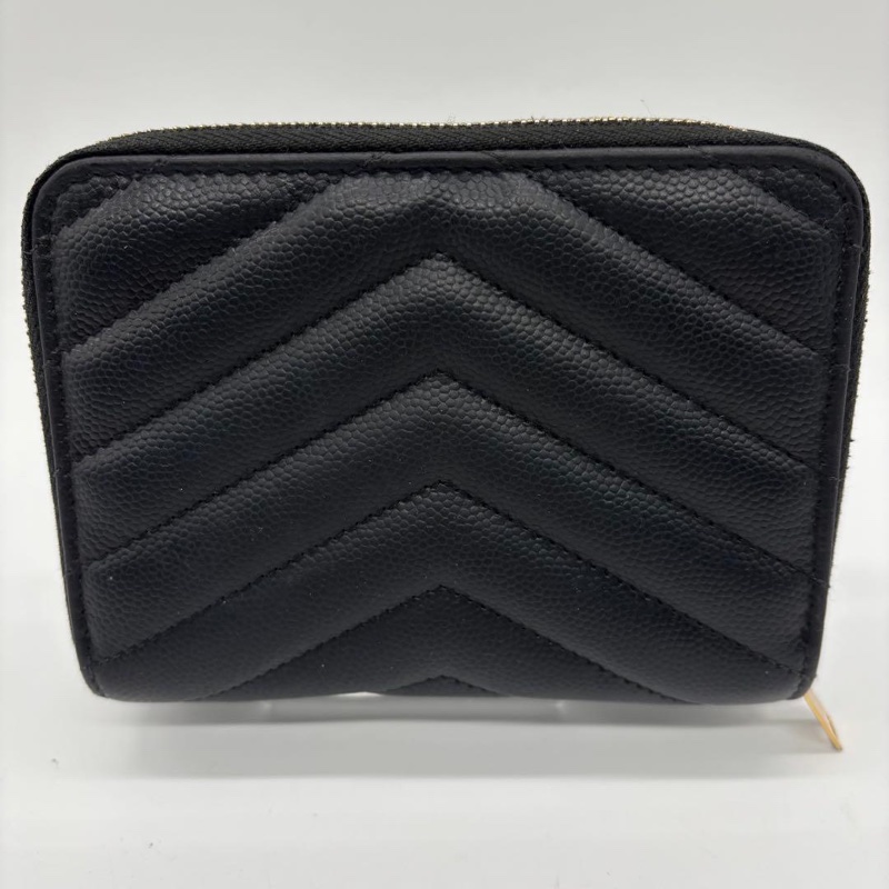 💝FuFu.Style ⟡.·* YSL 山形黑色皮夾短夾錢包-2