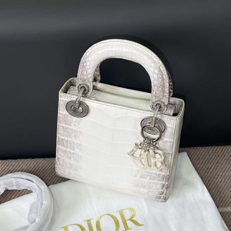 Dior迪奧三格喜馬拉雅琺瑯扣拼鑽扣戴妃包，2022購入-7