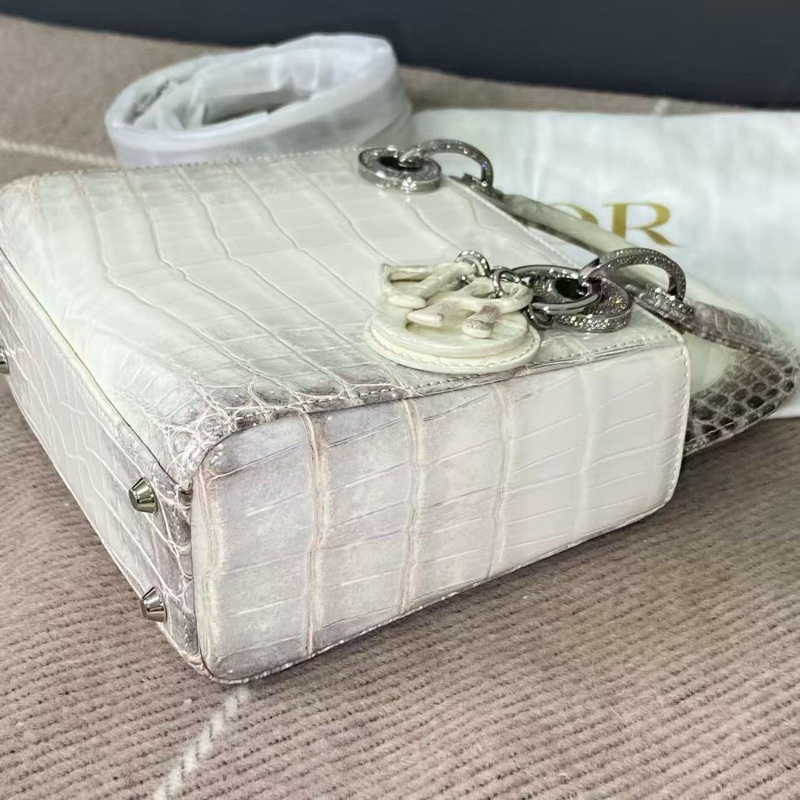 Dior迪奧三格喜馬拉雅琺瑯扣拼鑽扣戴妃包，2022購入-9