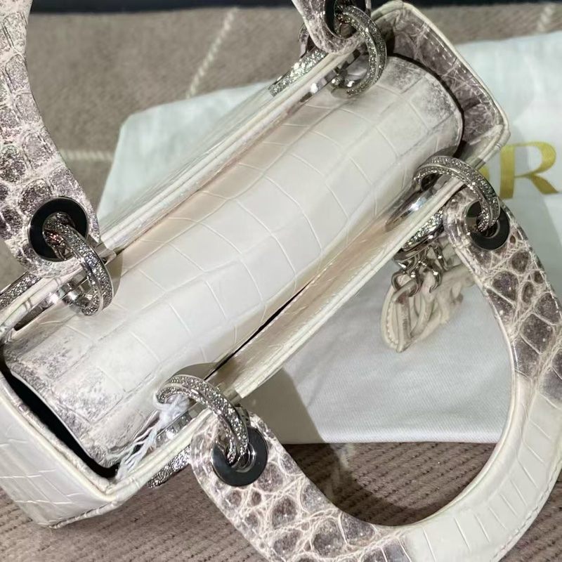 Dior迪奧三格喜馬拉雅琺瑯扣拼鑽扣戴妃包，2022購入-13