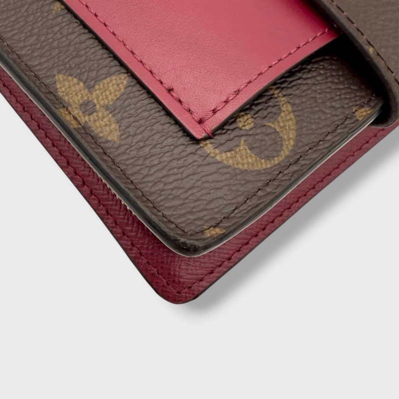 💝FuFu.Style ⟡.·* LV 芙蓉紅色雙折短夾-7