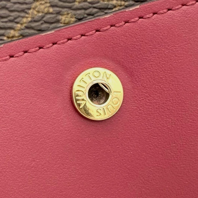 💝FuFu.Style ⟡.·* LV 芙蓉紅色雙折短夾-11