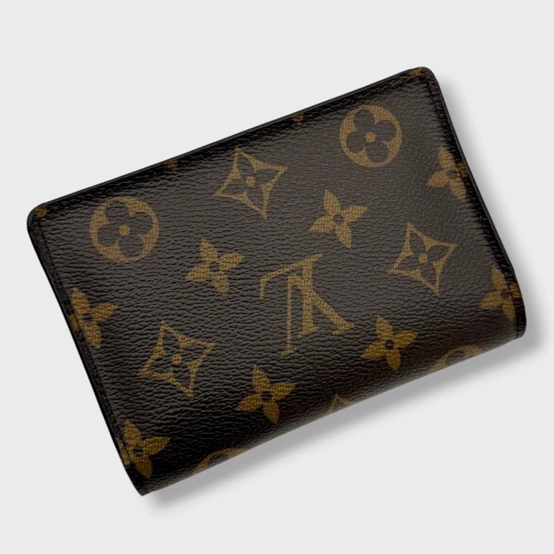 💝FuFu.Style ⟡.·* LV 芙蓉紅色雙折短夾-2